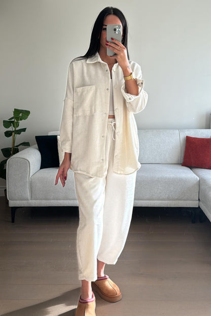 Casual velvet set (shirt + pants) T61 