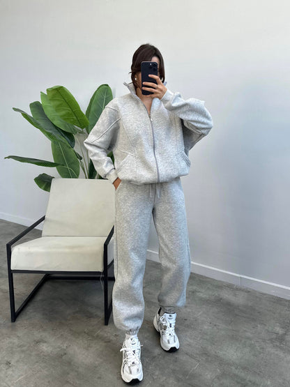 Cotton casual sportswear set (hoodie + pants) T19