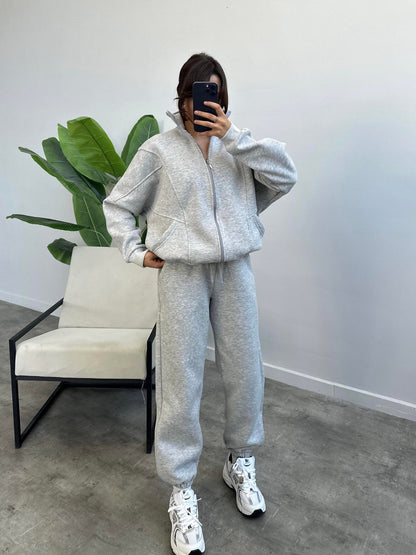 Cotton casual sportswear set (hoodie + pants) T19