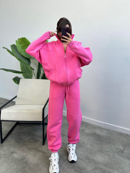 Cotton casual sportswear set (hoodie + pants) T19