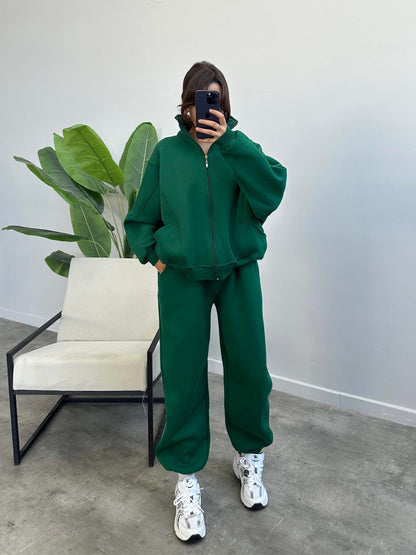 Cotton casual sportswear set (hoodie + pants) T19