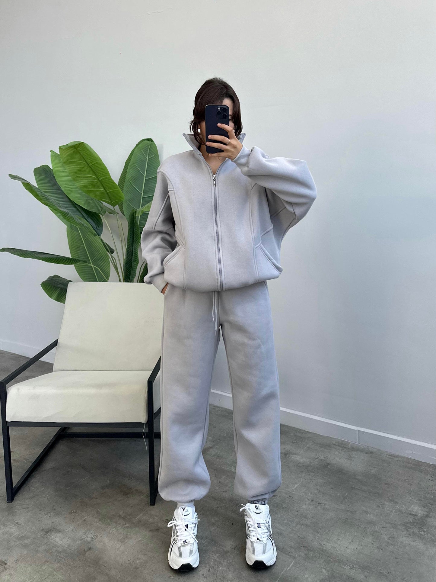 Cotton casual sportswear set (hoodie + pants) T19