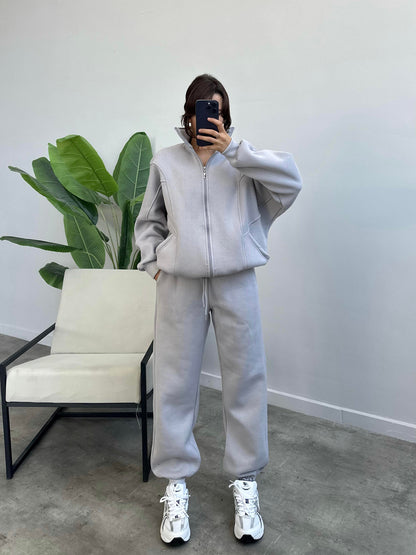 Cotton casual sportswear set (hoodie + pants) T19