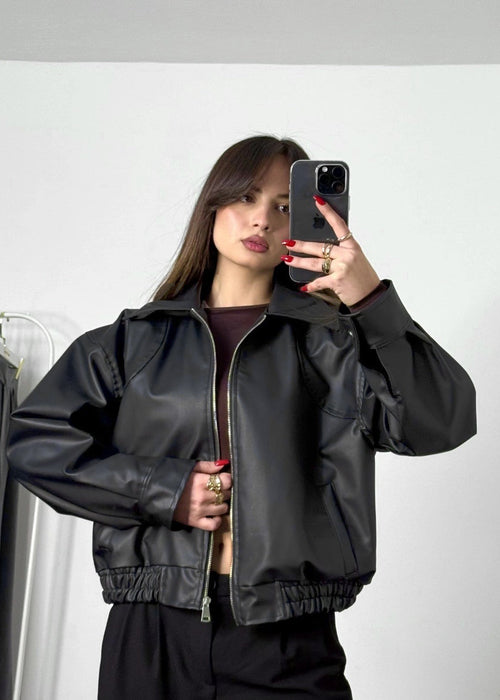 Women's leather jacket with a new and exclusive design 2025 J06