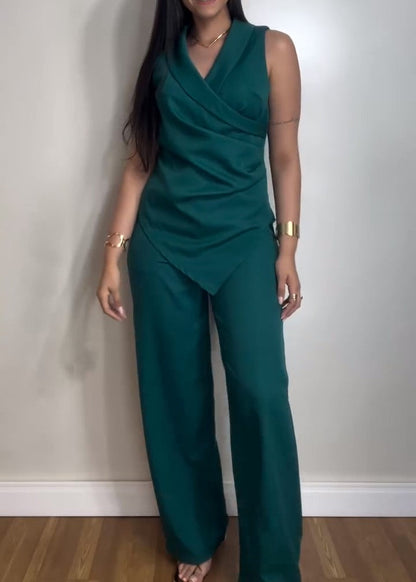 Summer jumpsuit with belt S6