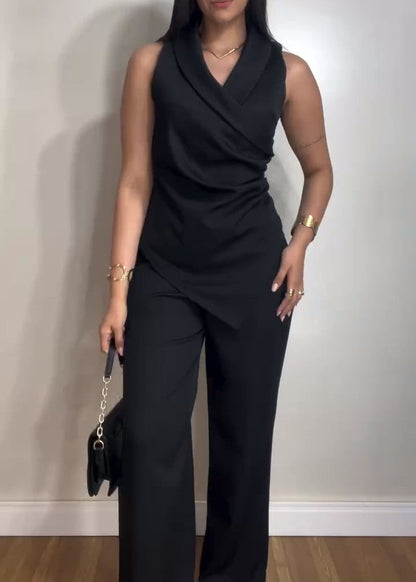 Summer jumpsuit with belt S6