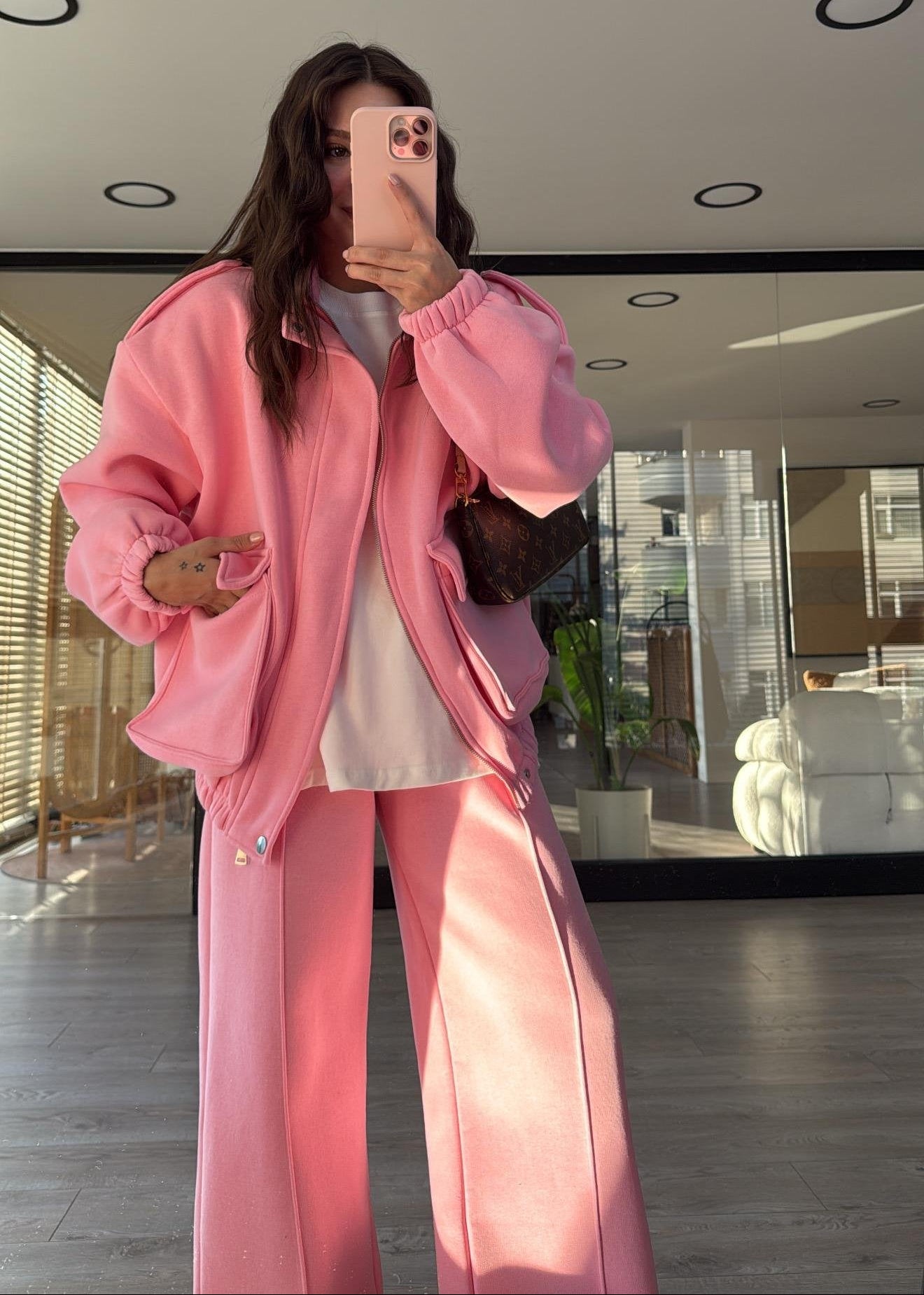 Casual cotton sportswear set (hoodie + pants) T44