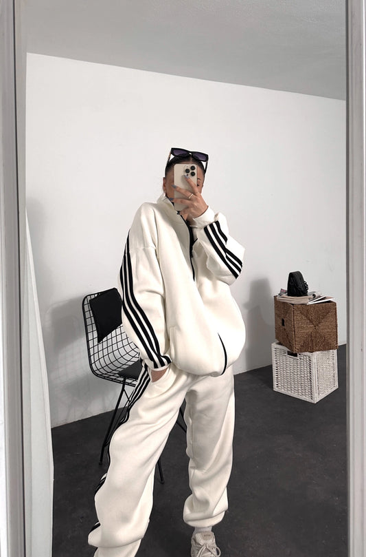 Casual cotton sportswear set (hoodie + pants) T15