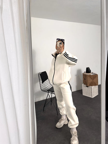 Casual cotton sportswear set (hoodie + pants) T15