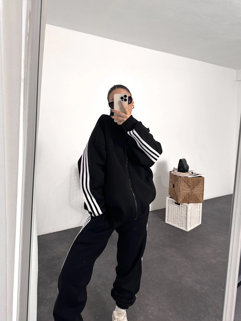 Casual cotton sportswear set (hoodie + pants) T15