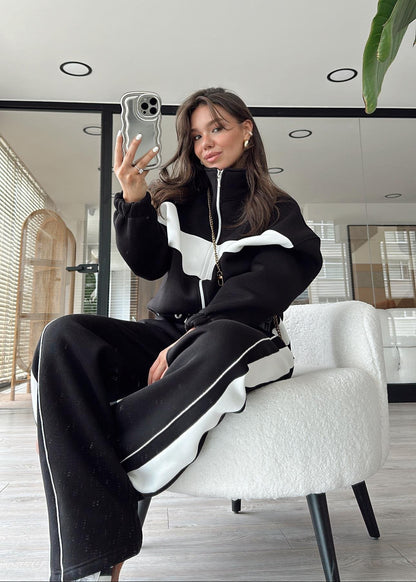 Casual cotton sportswear set (hoodie + pants) T18