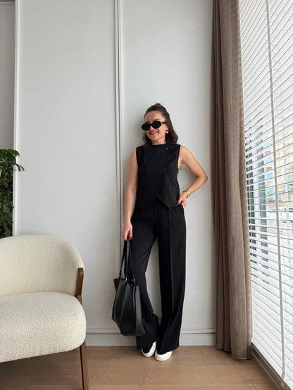 Summer jumpsuit with belt S6