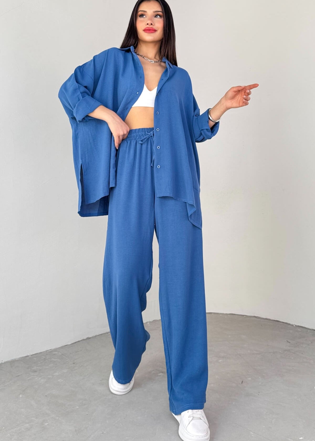 Summer jumpsuit with belt S6