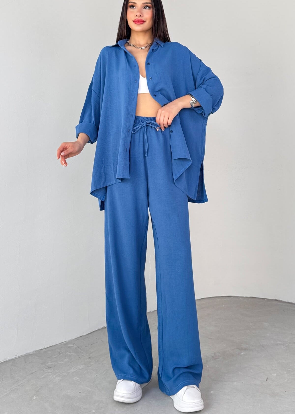 Summer jumpsuit with belt S6