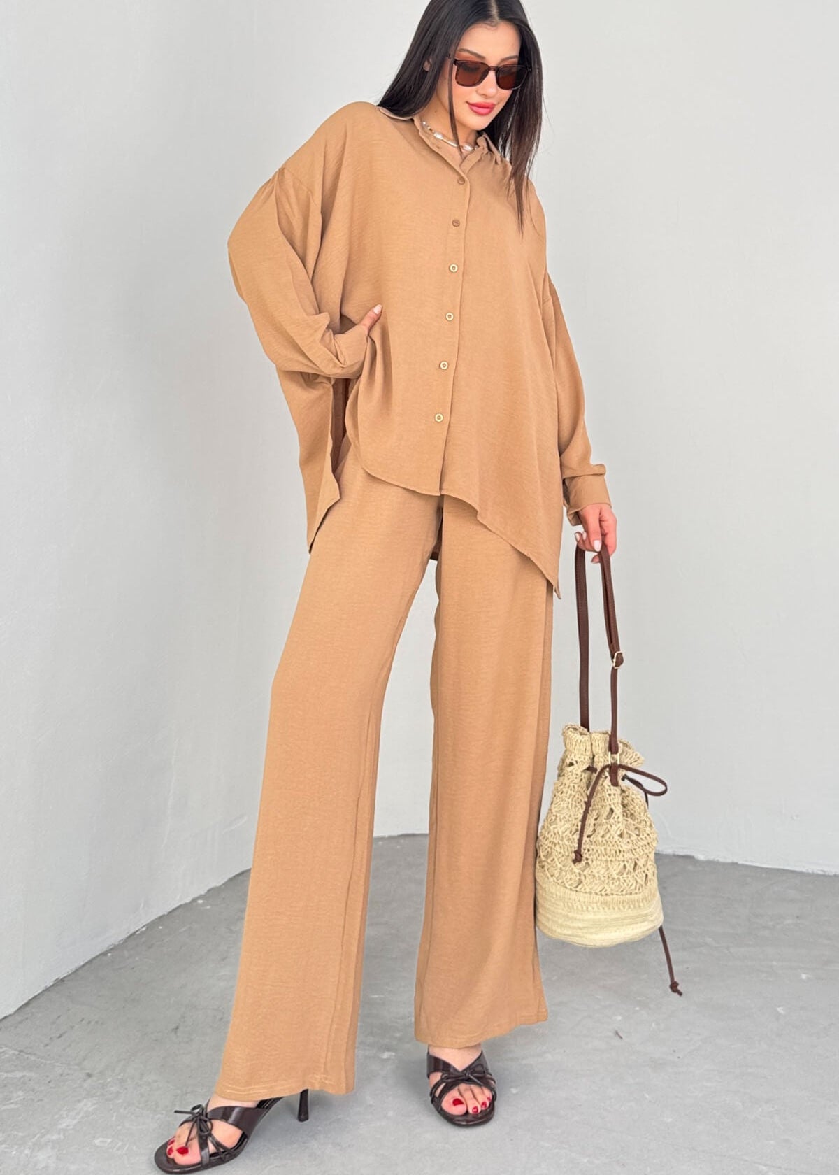 Summer jumpsuit with belt S6