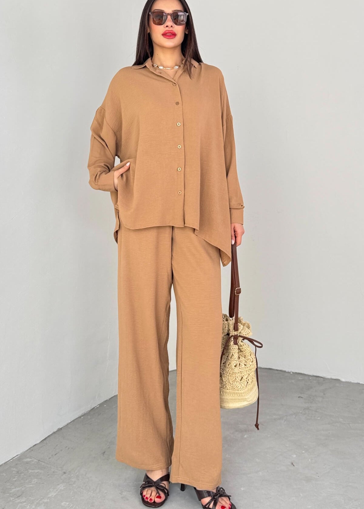 Summer jumpsuit with belt S6