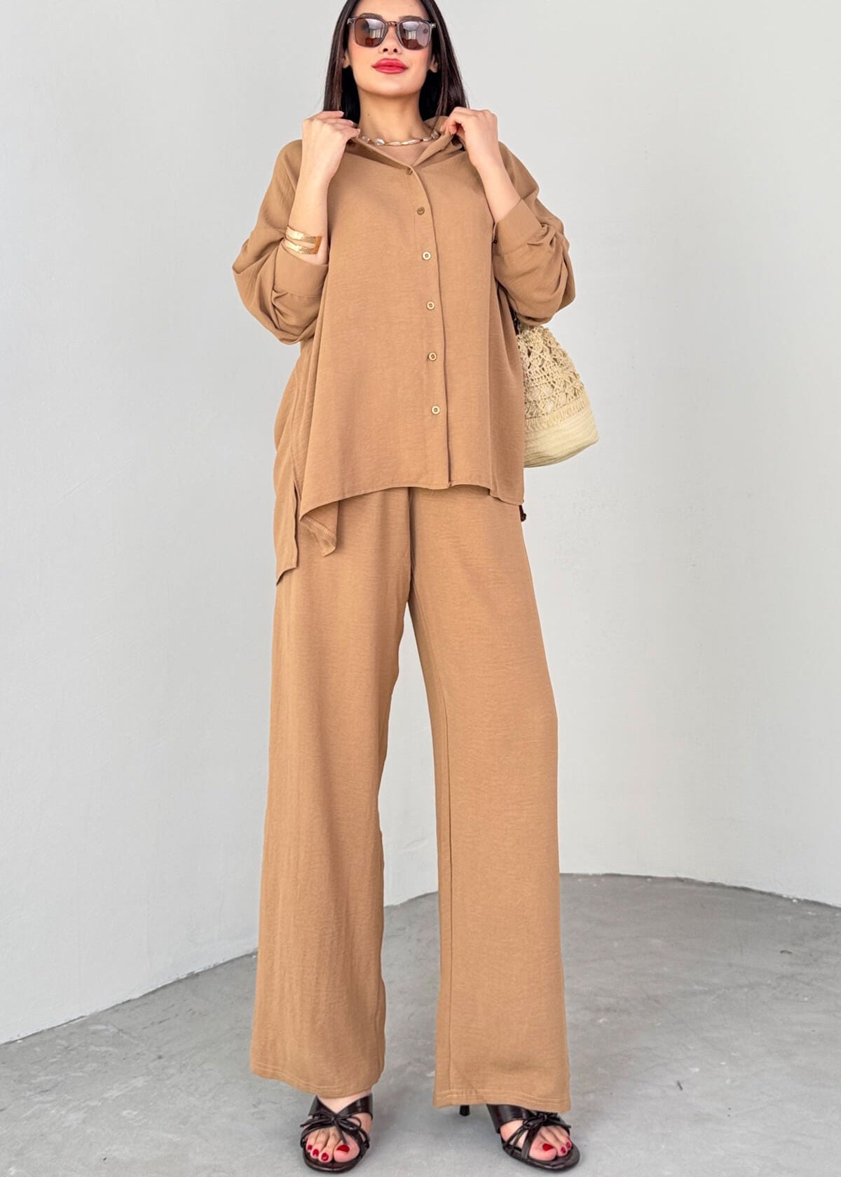 Summer jumpsuit with belt S6