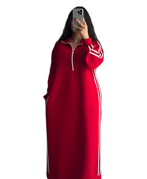 100% cotton dress in red, size T42, 2026