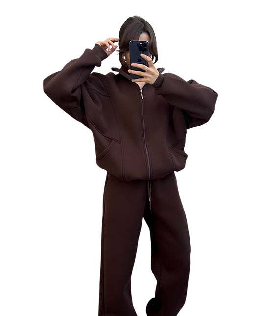 طقم كاجوال رياضي قطن (هودي+بنطلون) T19