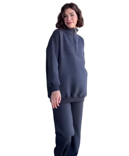 Casual cotton sportswear set (hoodie + pants) T8