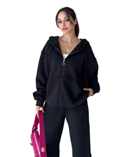 Casual cotton sportswear set (hoodie + pants) T17